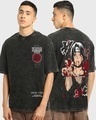 Shop Men's Black Itachi Moment Graphic Printed Oversized T-shirt-Front