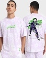 Shop Men's Purple Joker Wild Graphic Printed Oversized T-shirt-Front