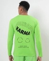 Shop Men's Green Karma Circle Typography T-shirt-Design