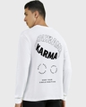 Shop Men's White Karma Circles Typography Oversized T-shirt-Design