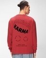 Shop Men's Red Karma Circles Graphic Printed Oversized T-shirt-Design