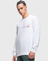 Shop Men's White Keep Listening Typography Sweatshirt-Front