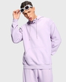 Shop Men's Lilac Oversized Hoodie-Front