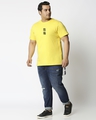 Shop Men's Yellow Order In Chaos Graphic Printed Plus Size T-shirt-Full