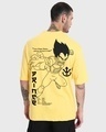 Shop Men's Yellow Vegeta Saiyan Graphic Printed Oversized T-shirt-Design