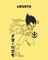 Shop Men's Yellow Vegeta Saiyan Graphic Printed Oversized T-shirt