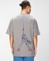 Shop Men's Grey Gundam Mobile Suit Graphic Printed Oversized T-shirt-Design