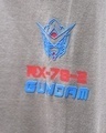 Shop Men's Grey Gundam Mobile Suit Graphic Printed Oversized T-shirt