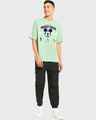Shop Men's Green Mickey Crew Graphic Printed Oversized T-shirt-Design