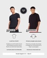 Shop Men's Black & White Mickey Faces Striped Oversized T-shirt-Full