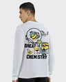 Shop Men's White Minions Great Chemistry Graphic Printed Oversized T-shirt-Design