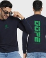 Shop Men's Navy Blue Dope AF Typography Sweatshirt-Front