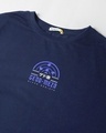 Shop Men's Navy Obito X Gedo Mezo Graphic Printed Oversized T-shirt