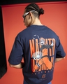 Shop Men's Navy Uzumaki Naruto Graphic Printed Oversized T-shirt-Front