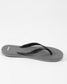 Shop Men Overcast Grey Plain Flip Flops-Design