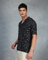 Shop Men's Black Snoopy All Over Printed Oversized Shirt-Design