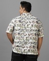 Shop Men's White All Over Printed Oversized Plus Size Shirt-Design