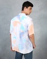 Shop Men's White & Blue Tie & Dye Oversized Shirt-Design