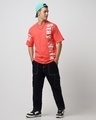 Shop Men's Red All Over Printed Oversized T-shirt