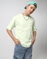 Shop Men's Green All Over Printed Oversized T-shirt-Front