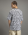 Shop Men's White & Black Typography Oversized T-shirt-Design
