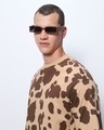 Shop Men's Brown All Over Printed Oversized T-shirt