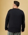 Shop Men's Black Typography Oversized Plus Size T-shirt-Design