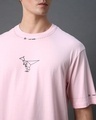 Shop Men's Pink Orig Graphic Printed Oversized T-shirt