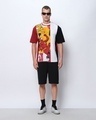 Shop Men's Red The Flashed Graphic Printed Oversized T-shirt