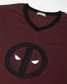 Shop Men's Maroon Dead Pool Jersey Graphic Printed Oversized T-shirt