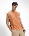 Shop Men's Orange Oversized Vest-Front