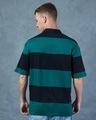 Shop Men's Green & Black B Bold Striped Oversized Polo T-shirt-Design