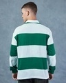 Shop Men's Green & White Champion Striped Oversized Polo T-shirt-Design