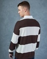 Shop Men's Brown & Beige Striped Oversized Polo T-shirt-Design