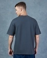 Shop Men's Grey Textured Oversized T-shirt-Full