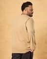 Shop Men's Brown Textured Oversized Plus Size T-shirt-Design