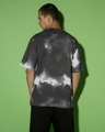 Shop Men's Black & White Tie & Dye Oversized T-shirt-Design