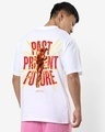 Shop Men's White Past Present Future Graphic Printed Oversized T-shirt-Design