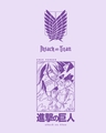 Shop Men's Lilac AOT Founding Titan Graphic Printed Hoodie