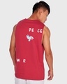 Shop Men's Red Peace Not War Graphic Printed Vest-Design