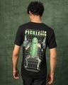 Shop Men's Black Pickle Rick Graphic Printed T-shirt-Front