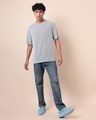 Shop Men's Blue Textured Oversized T-shirt