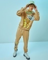 Shop Men's Brown Tom & Jerry Graphic Printed Oversized Co-ordinates-Front