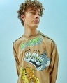Shop Men's Brown Tom & Jerry Graphic Printed Oversized Co-ordinates-Full