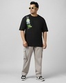 Shop Men's Black Andre Graphic Printed Oversized Plus Size T-shirt-Full