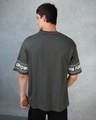 Shop Men's Grey Typography Oversized T-shirt-Design