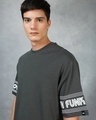 Shop Men's Grey Typography Oversized T-shirt