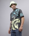 Shop Men's Grey Extraordinary Graphic Printed Oversized T-shirt-Front