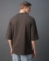 Shop Men's Brown Disorder Typography Oversized T-shirt-Design