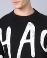 Shop Men's Black Chaos Typography Oversized T-shirt